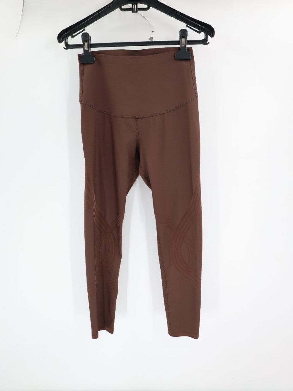 FANKA Leggings Womens S/M Body Sculpt Compression Reversible brown gym yoga crop